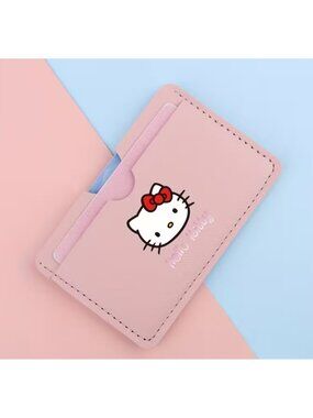 Hello Kitty Slim Card Holder Wallet Pink ID Credit Card Case Style Organizer